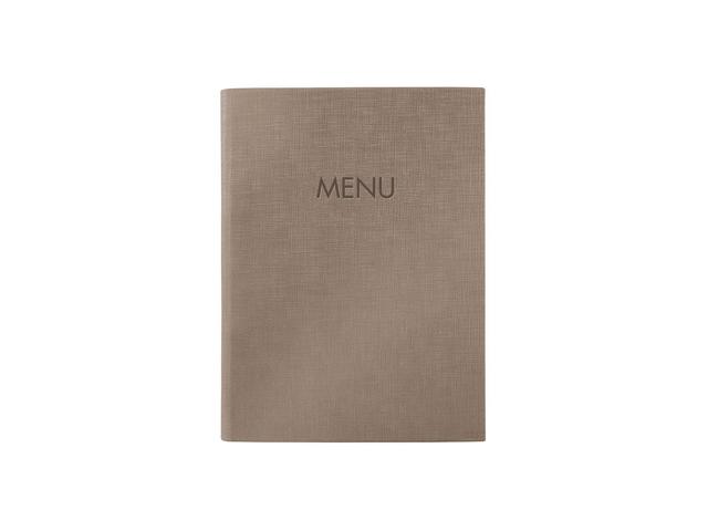 Menukaart map Sigel A5 bruin voor 8 blad