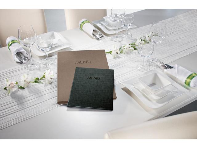 Menükarte Sigel A5 blau für 8 Blatt