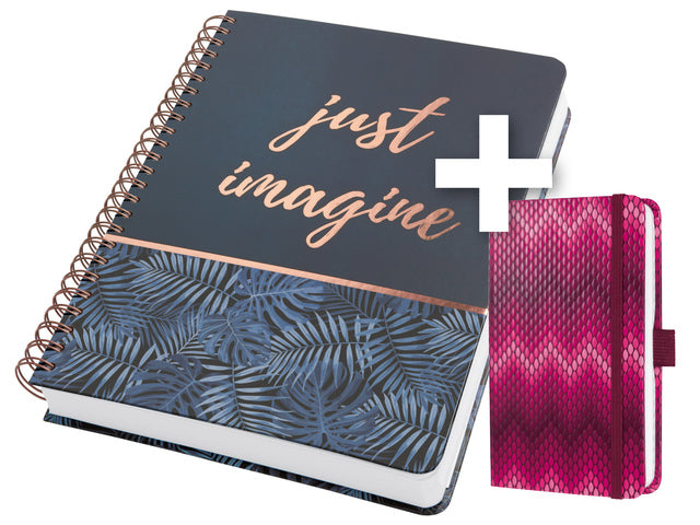 Notitieboek Jolie Mystic A4 spiraal. Met gratis Jolie A6 notitieboek