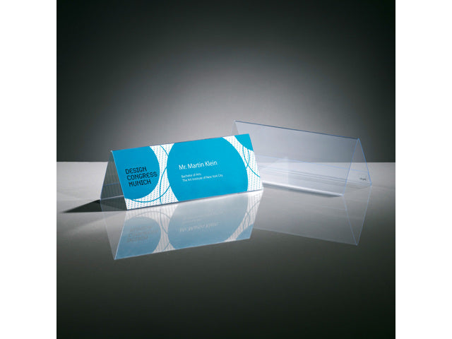 Sigel-Tafelkarte, 240 x 90 mm, Glashalter, für 5 Stück