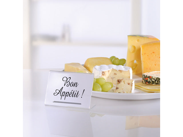 Tafelstandaard Sigel glashelder A7 schuin dwars