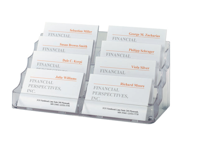 Visitekaarthouder Sigel transparant 8 vakken