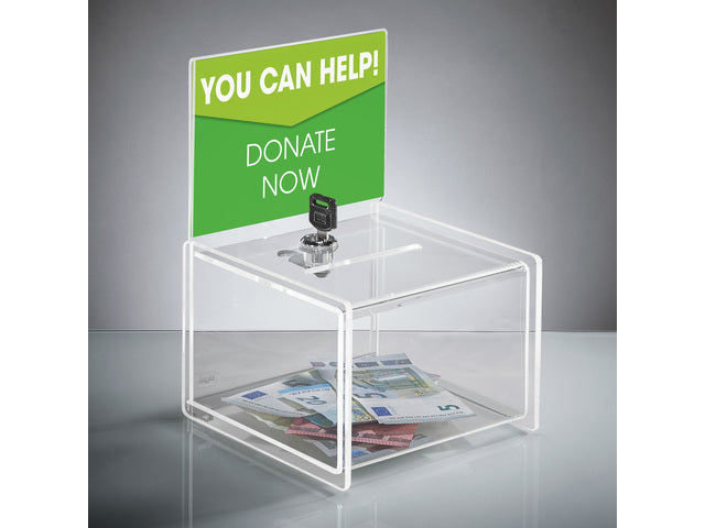 Actiebox Sigel transparant incl slot 15x22x15mm cm + insteek voor A6