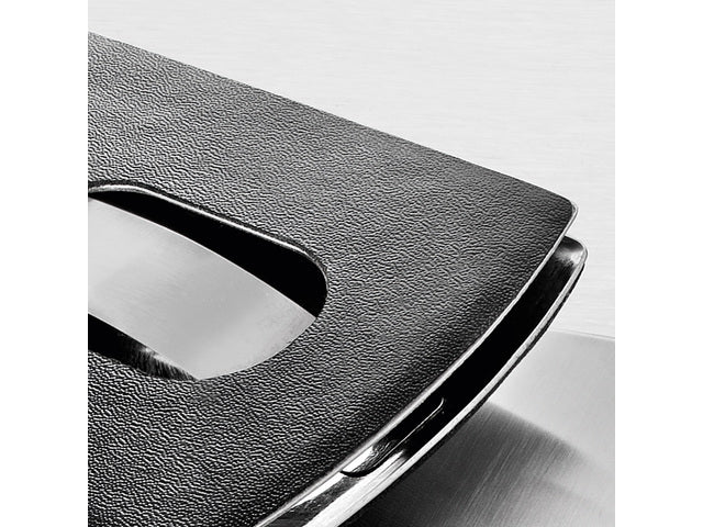 Visitenkarte Sigel schwarz Lederlook „Snap“ für Karten bis 91x57mm