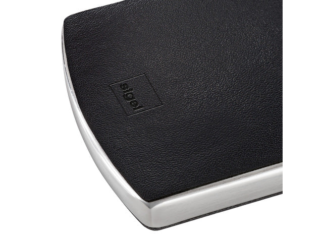 Visitenkarte Sigel schwarz Lederlook „Snap“ für Karten bis 91x57mm