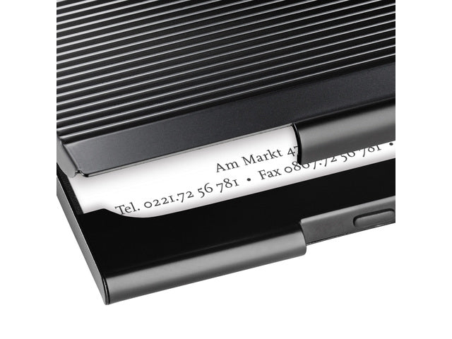 Visitekaartetui Sigel mat zwart