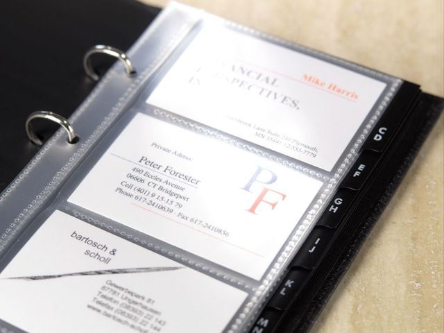 Visitekaarthoes Sigel voor 80 visitekaarten tot 90x58mm