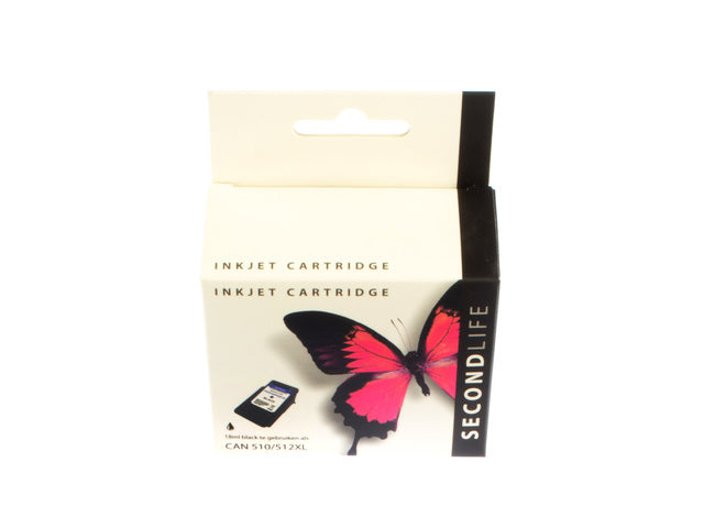 Cartridge SecondLife Canon PG 510/512 zwart