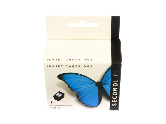 Cartridge SecondLife HP 21 XL zwart