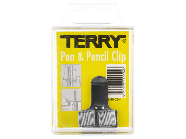 Terry Clip voor 2 pennen en/of potloden zilver