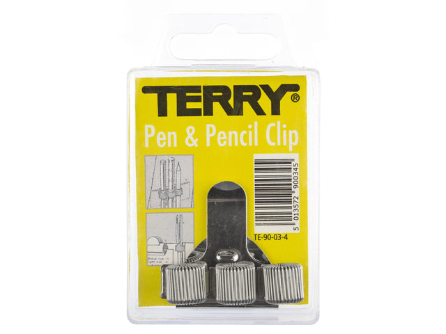 Terry Clip voor 3 pennen en/of potloden zilver
