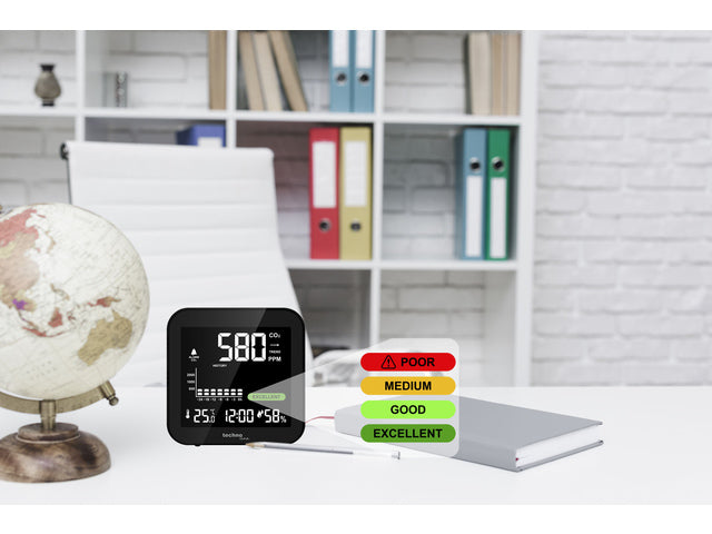 CO2-meter Technoline WL 1025 81x81x24mm zwart