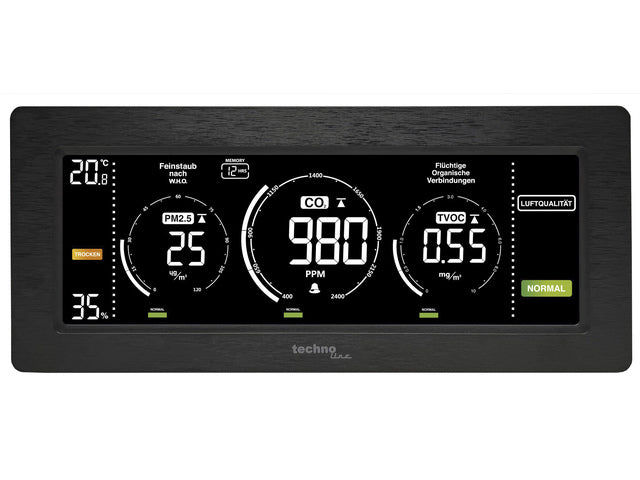 CO2-meter Technoline WL 1035 233x100x47mm zwart