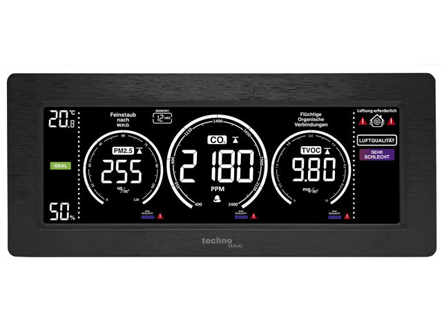 CO2-meter Technoline WL 1035 233x100x47mm zwart
