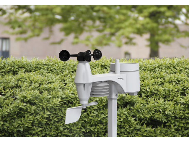 Weerstation Technoline WS 1900 168x136x25mm zwart met 5-in-1 buitensensor 100m