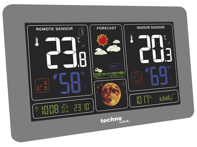 Weerstation Technoline WS 6469 159x109x23mm zwart met 1 buitensensor