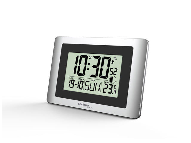 Digitale wandklok Technoline WS 8028 220x150x56mm zilver