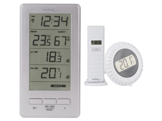 Weerstation Technoline WS 9069 78x147x23mm met 2 buitensensoren