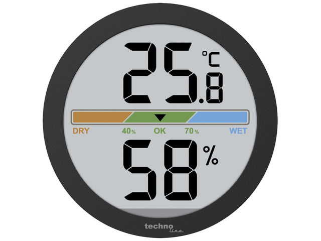 Thermometer Technoline WS 9418 60x60x15mm zwart