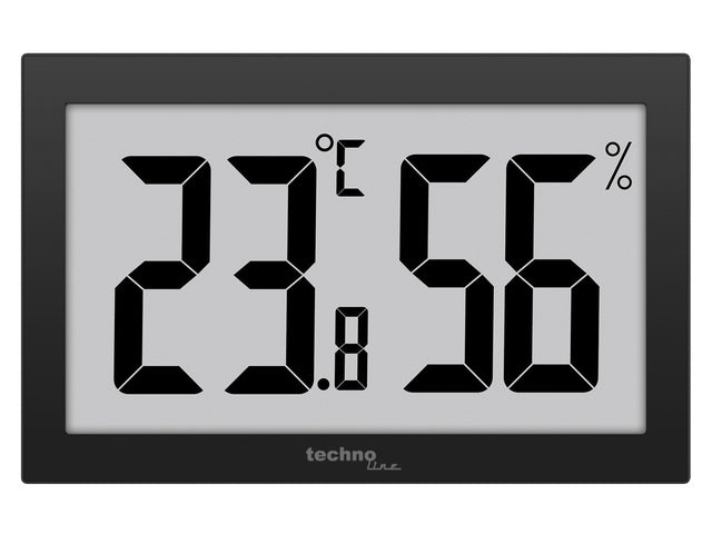 Thermometer Technoline WS 9465 223x144x24mm zwart XXL