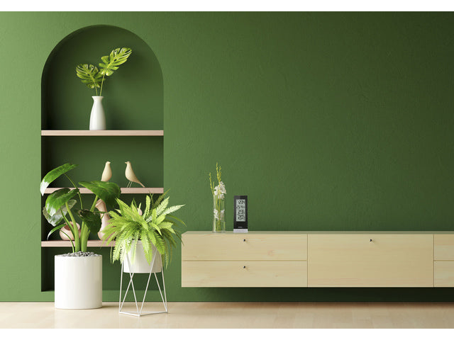 Weerstation Technoline WS 9767 64x165x45mm hoogglans zwart/zilver met 1 buitensensor 30m