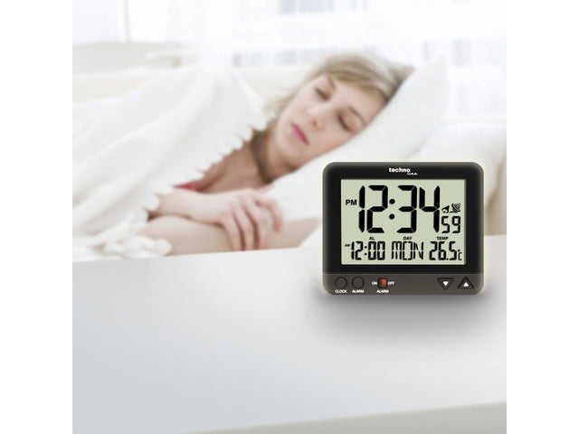 Wekker Technoline WT 195 95x80x32mm zwart