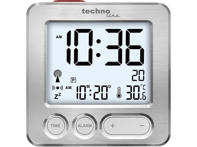 Wekker Technoline WT 265 66x66x21mm zilver