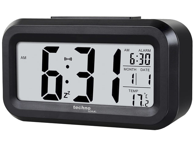 Wekker Technoline WT 400 135x75x48mm zwart