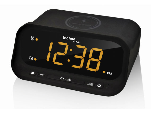 Wekker Technoline WT 477 158x116x75mm zwart met telefoonoplader