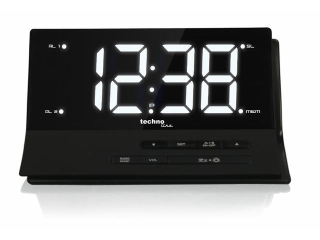 Wekkerradio Technoline WT 482 174x76x102mm zwart LED wit