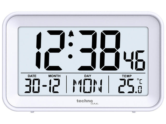 Wekker Technoline WT 497 105x70x45mm wit
