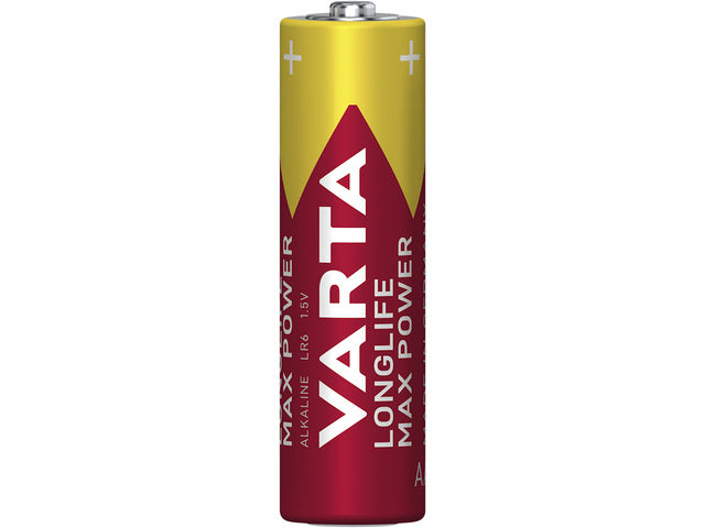 Batterij Varta Longlife Max Power AA blister a 4 stuks