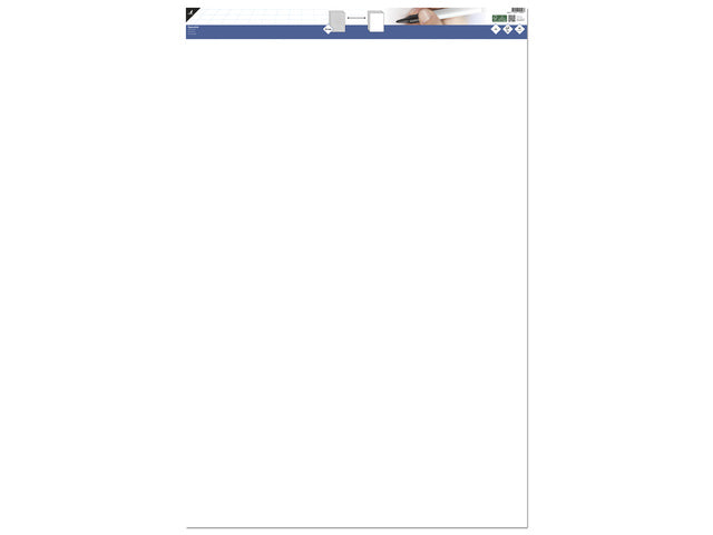 Flipoverpapier Kangaro blanco / ruit 65x100cm microperforatie 50 vel opgerold in verzenddoos
