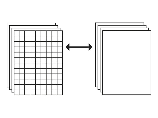Flipoverpapier Kangaro blanco / ruit 65x100cm microperforatie 50 vel