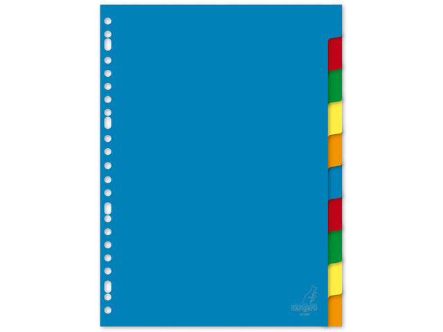 Tabblad Kangaro A4 blanco PP 120 micron assorti 23-gaats 10-delig