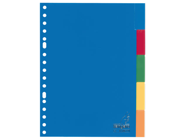 Tabblad Kangaro A5 venster PP 120 micron assorti 17-gaats 5-delig