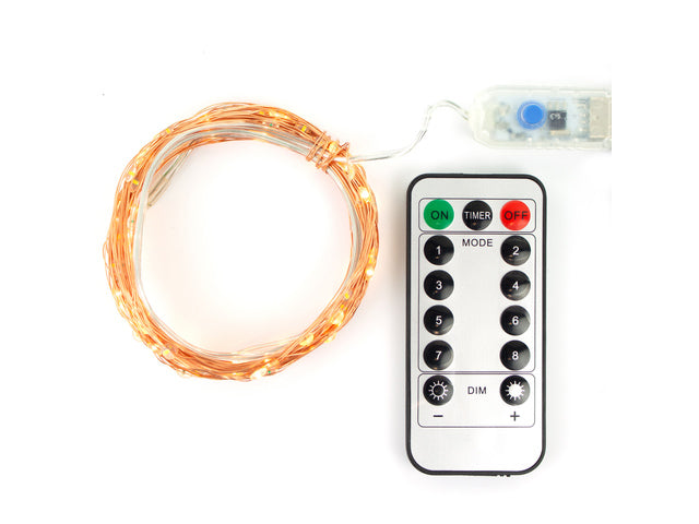 Lichtslinger Clauss LED 100 Led's 10m met USB aansluiting 5 volt met afstandsbediening