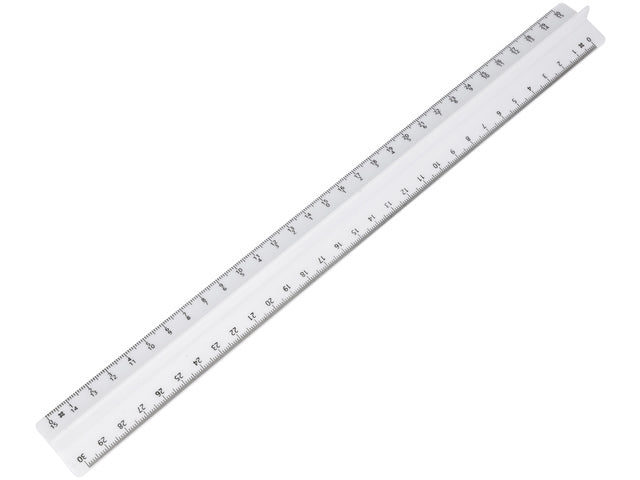 Prismaliniaal Westcott 30cm melkwit met 3 schalen met grip