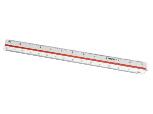 Schaalstok Westcott 30cm 1:2,5/5/10/20/50/100