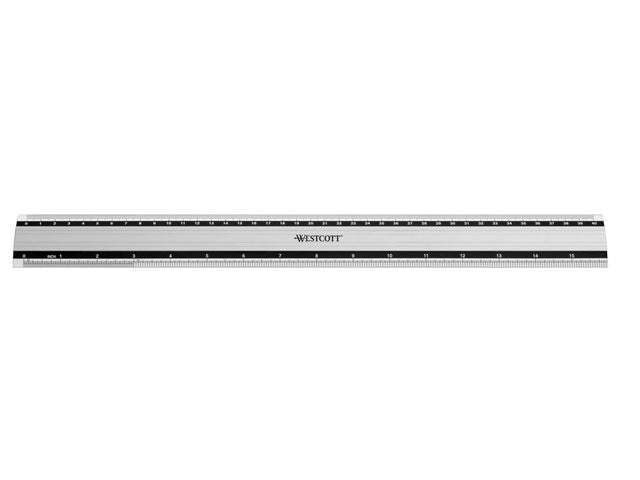 Liniaal Westcott aluminium 40cm met antislip