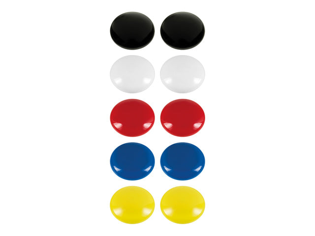 Magneet Westcott assortiment pak à 10st. Ø 25x11,8mm, 300g