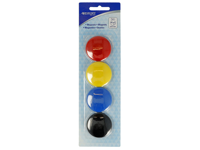 Magnet-Westcott-Sortimentspackung zu 4 Stück. Ø 40x8,5mm, 2500g