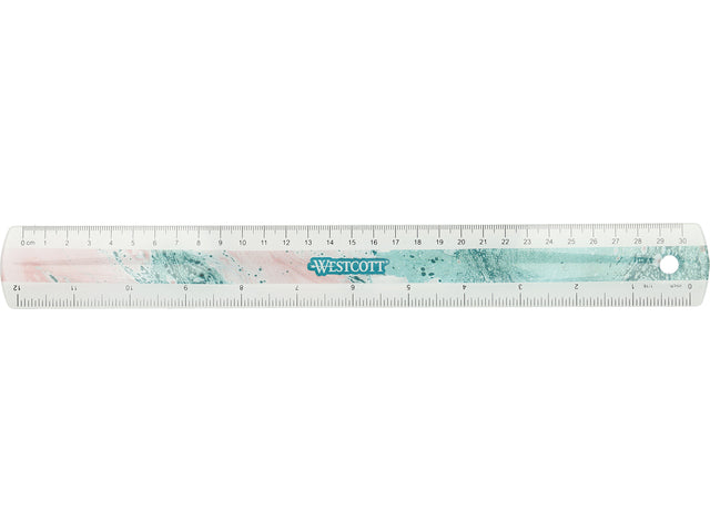 Liniaal Westcott Trendsetter Roze, 30cm kunststof