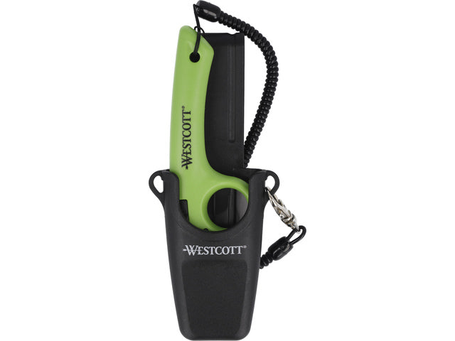 Snijmesset Westcott keramisch Safety met vingergat, houder en koord