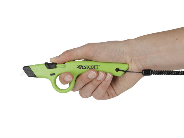 Snijmesset Westcott keramisch Safety met vingergat, houder en koord
