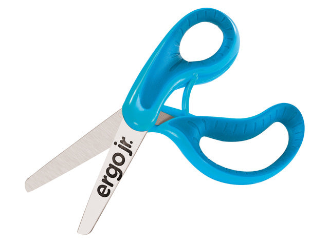 Schaar Westcott ergo junior softgrip blauw