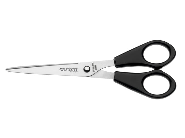 Schaar Westcott Buro RVS 15,5 cm kunststof handgreep in zak