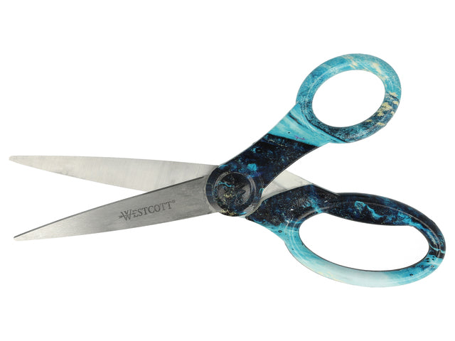 Schaar Westcott Trendsetter Blauw, 20,4cm met RVS bladen en kunststof handgrepen