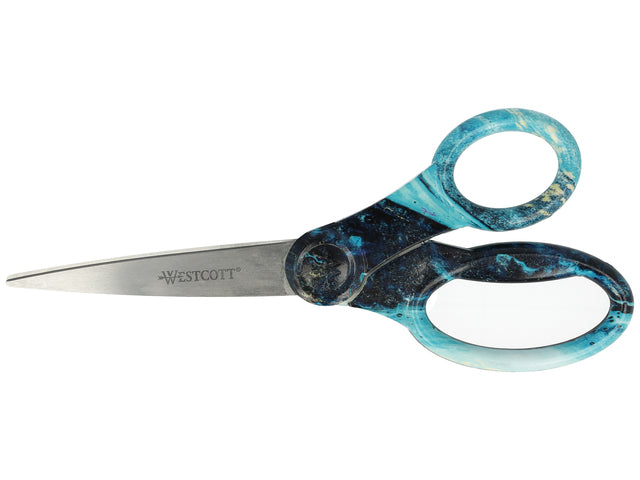 Schaar Westcott Trendsetter Blauw, 20,4cm met RVS bladen en kunststof handgrepen
