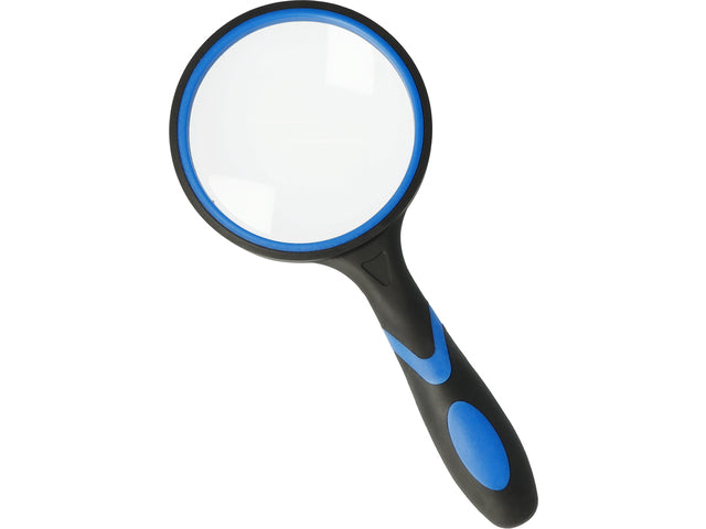 Handloep Westcott 75mm vergroot tot 4x, ergonomisch zwart/blauw